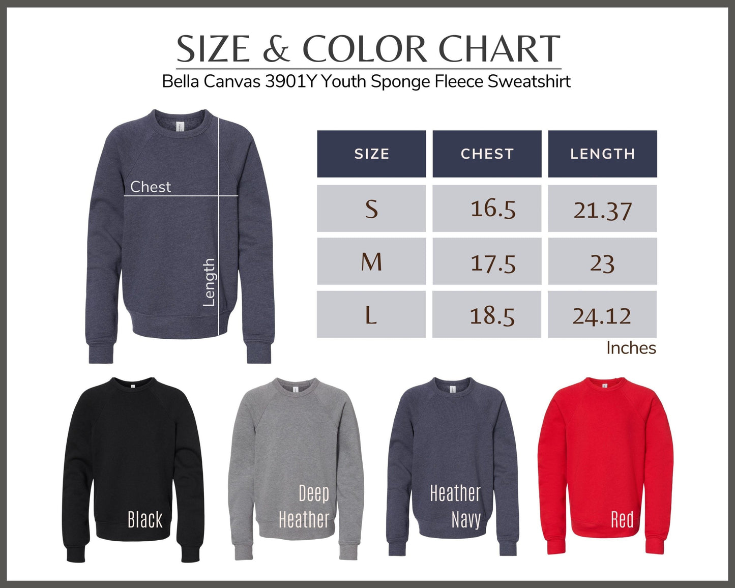 Bella+Canvas Youth Sponge Fleece Sweatshirt
