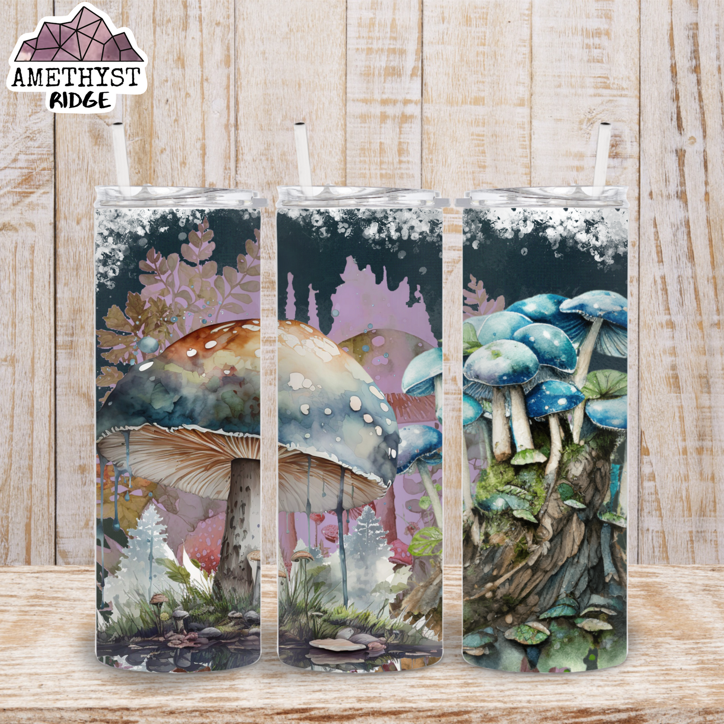 Midnight Mushroom Forest - 20 oz Tumbler