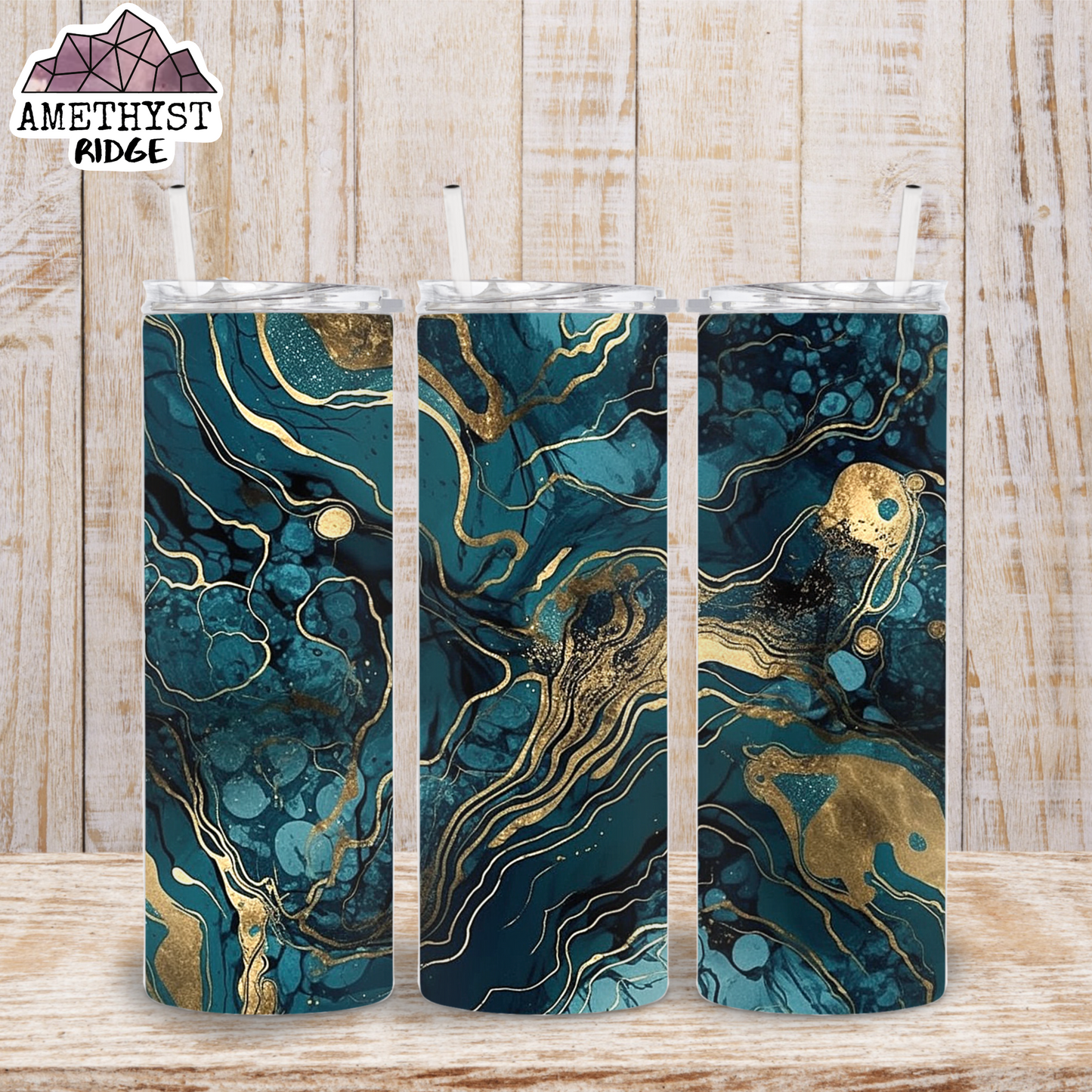 Teal Geode - 20 oz Tumbler