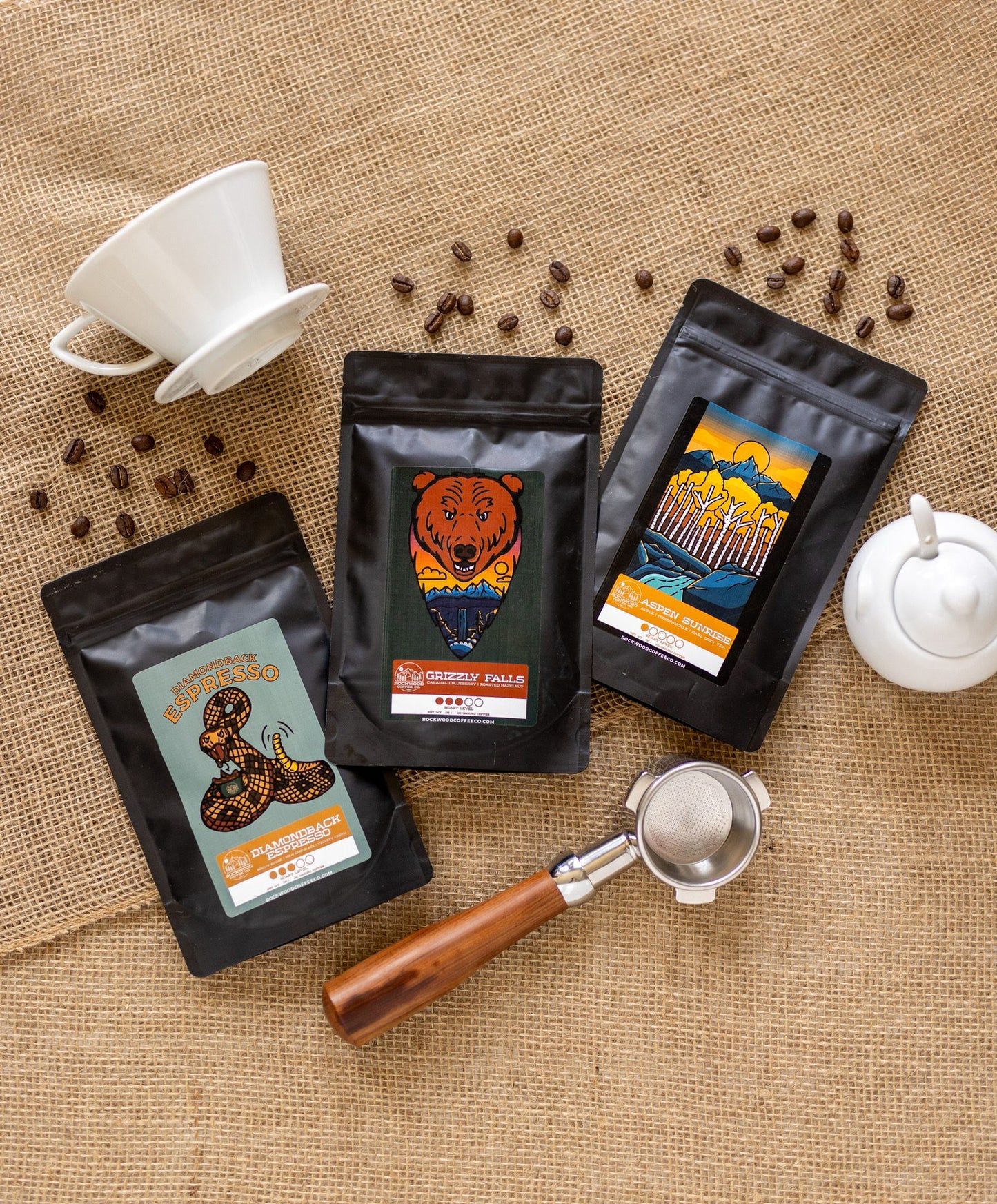 Triple Dipper Samplers - Aspen Sunrise, Grizzle Falls, & Diamondback Espresso