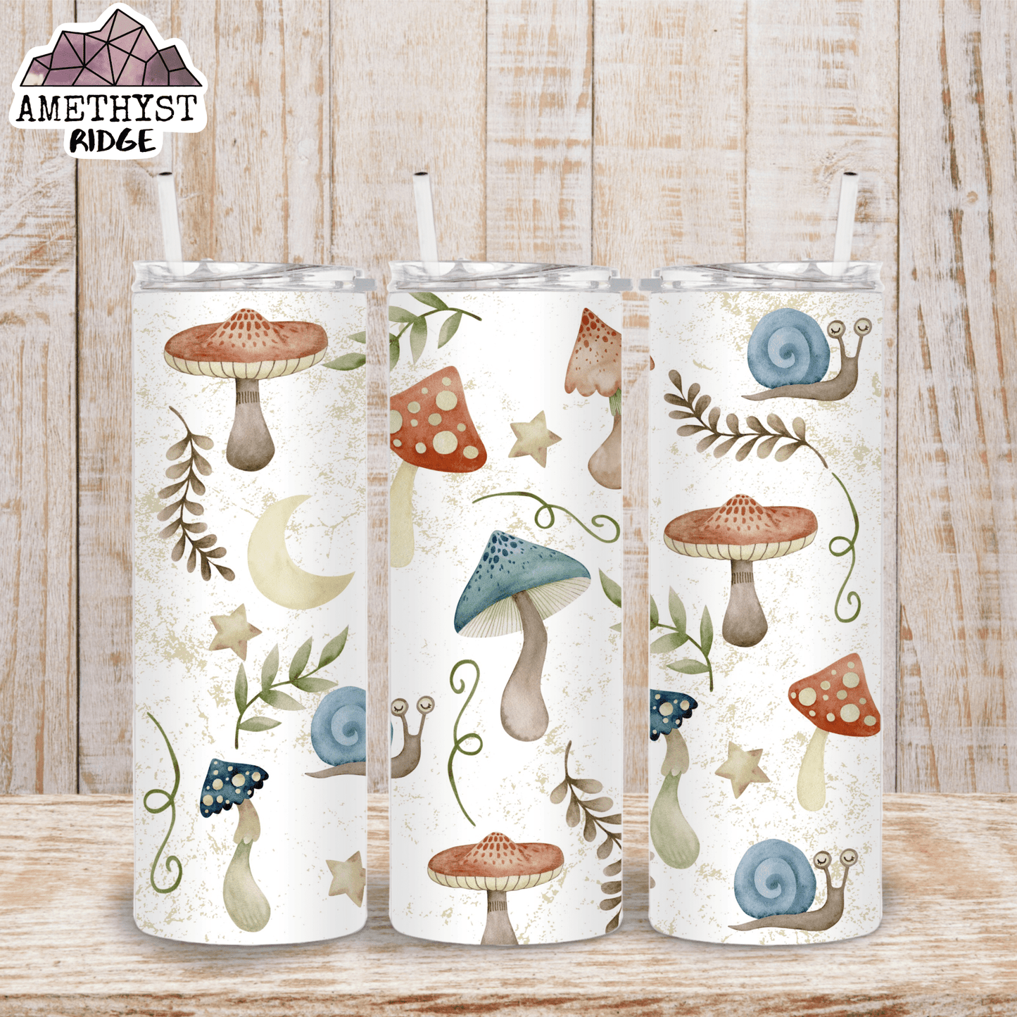 Vintage Mushrooms - 20 oz Tumbler