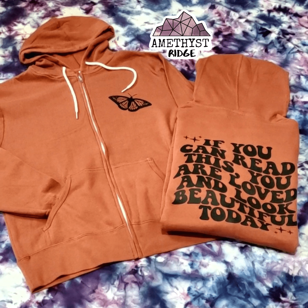 If You Can Read This - Zipper Hoodie - RTS